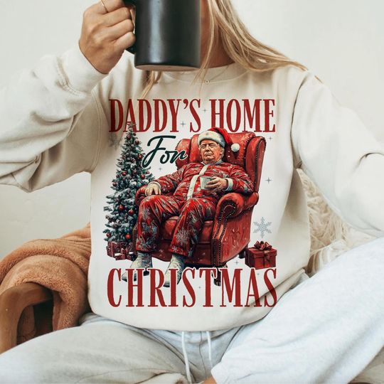 Discover Daddy's Home Christmas Trump 2024, Trump Christmas, Funny Christmas, Maga Png, Digital Download, Christmas Png, Trump Sublimation, Png Files