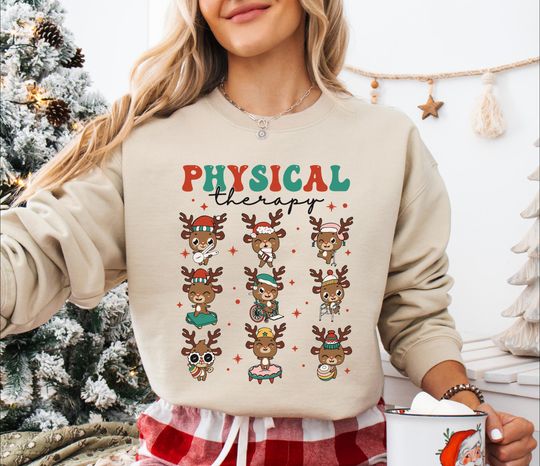 Physical Therapy Christmas Shirt, Physical Therapy Xmas Sweatshirt, Therapy Christmas Tee, Merry Christmas Shirt, Christmas Party Sweatshirt