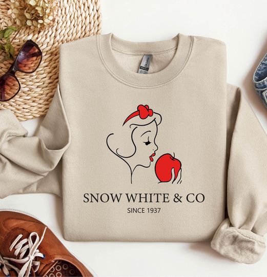Snow White & Co EST 1937 Sweatshirt, Disney Princess Snow White Classic Sweater, Magic Kingdom Gift, Disneyland Family Matching Sweatshirt