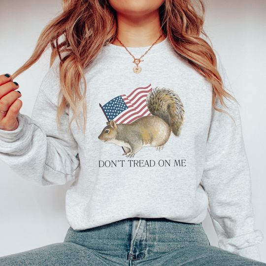 Squirrel Shirt, Animal Activist, Don't Tread On Me, Patriotism, Republican Shirt, Trump Shirt, American Flag Shirt, Justice for Squirrel