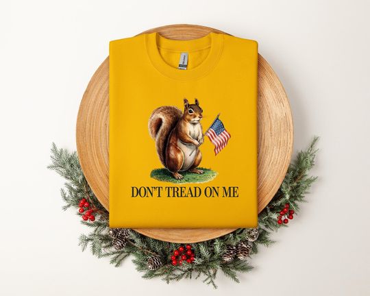Don't Tread On Me Shirt - Dont Tread On Me Squirrel Shirt, Justice For Peanut The Squirrel Tee, Gadsden Flag shirt, American Patriotic Shirt