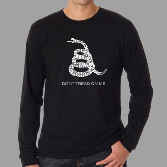Men's Long Sleeve T-Shirt - Created using the words Dont Tread on Me