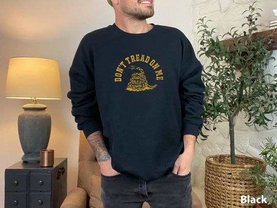 Don't tread on me 2A 2nd Amendment Gadsen flag patriotic pro gun dont veteranDon't Tread On Me Unisex Crewneck Sweatshirt