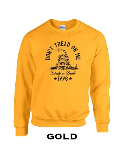 Don't Tread on Me independence liberty 1776 america USA freedom conservative flag snake vintage - Clothing retro - Crew Sweatshirt