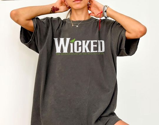 Vintage Wicked Shirt, Wicked Broadway Shirts, Wizard of Oz Musical Movie Gift, Horror Character Midnight Shirt, Defying Gravity