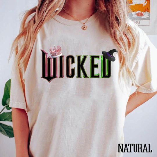 Wicked the Movie Sweatshirt, Wizard of Oz Fan Gift, Witch Pink and Green Shirt, Pop Culture Graphic Wicked the Musical