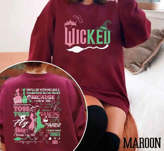 Changed For Good Sweatshirt, Wicked Defy Gravity Sweatshirt, Wicked Sweatshirt, Wizard of Oz shirt Broomstick, Wizard of Oz Sweatshir Tee