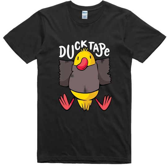 Funny T Shirt Duck Tape Print Regular Fit Tee