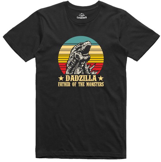 Dadzilla Funny Dad T Shirt Monster Father's Day Gift Regular Fit Tee