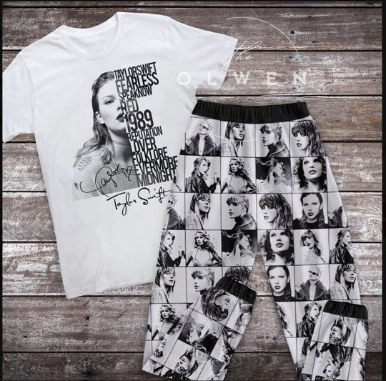 Album TS Holiday Pajamas Set, T.S Christmas Pajamas Set, T.S Eras Tour Family Pajamas For Adult And Kids