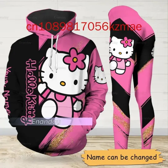 Hello Kitty 3D Women's Hoodie and Leggings Set