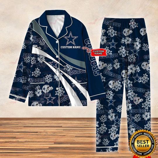 Cowboys Football Christmas Satin Pajamas, Cowboys Football Satin Pajamas, Dallas Football Satin Pajamas, Dallas American Football Fan Gifts