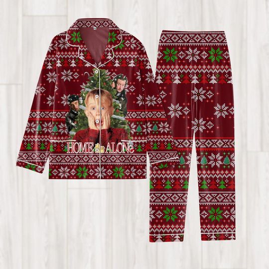 Christmas Home Alone Pajamas, Kevin Mccallister Pajamas Set, Funny Wet Bandits Shirt, Christmas Movie Holiday Pajamas, Xmas Party Gift