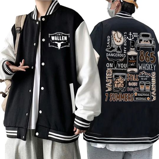 Wallen Western Western Country Music Baseball Uniform Jackets