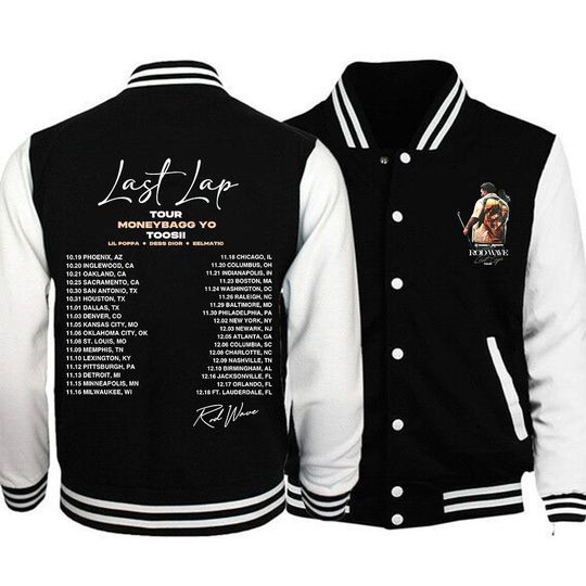 Rapper Rod Wave Last Lap Tour 2024 Baseballs Jackets