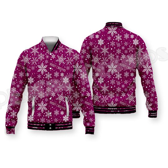 Christmas Xmas Santa Claus Animal Colorful Pattern Harajuku Streetwear Autumn Winter Casual Funny Botton Coat Baseball Jacket