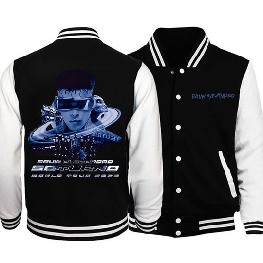 Rauw Alejandro Saturno World Tour Music Baseball Uniform Jackets Men Women Fashion Coats Autumn Streetwear