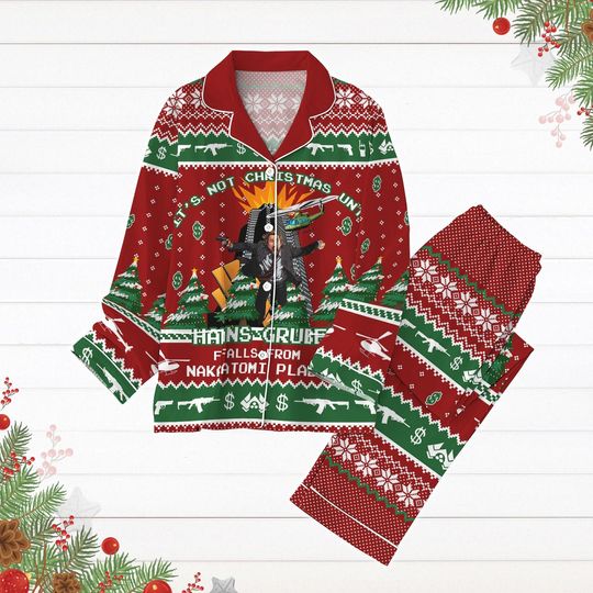 Christmas Hans Gruber Pajamas, Nakatomi Plaza Holiday Pajamas, Die Hard Movie Xmas Pajamas, Christmas Party 1988 Shirt, Xmas Tree Shirt
