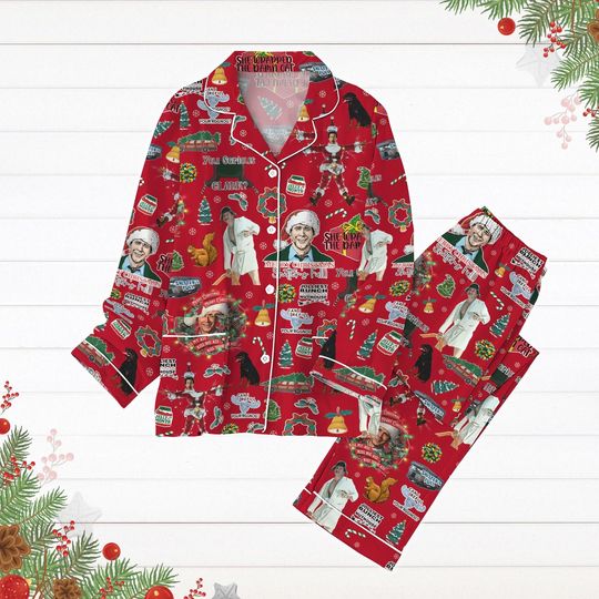 Clark Griswold Christmas Pajamas Set, National Lampoon's Holiday Pajamas, Movie Xmas Quotes Shirt, Christmas Vacation Gift, Family Pjs
