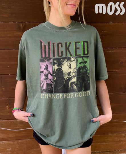 Discover Vintage Wicked shirt, Defy Gravity Broomstick Magic Wand, Wizard Movie Fan Shirt, Wicked Musical Fan Gift