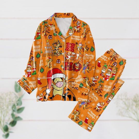 Tigger Christmas Christmas, Winnie The Pooh Set Of Pajamas, Disney Pajamas For Party, Magic Kingdom Pajamas Family, Christmas Gift