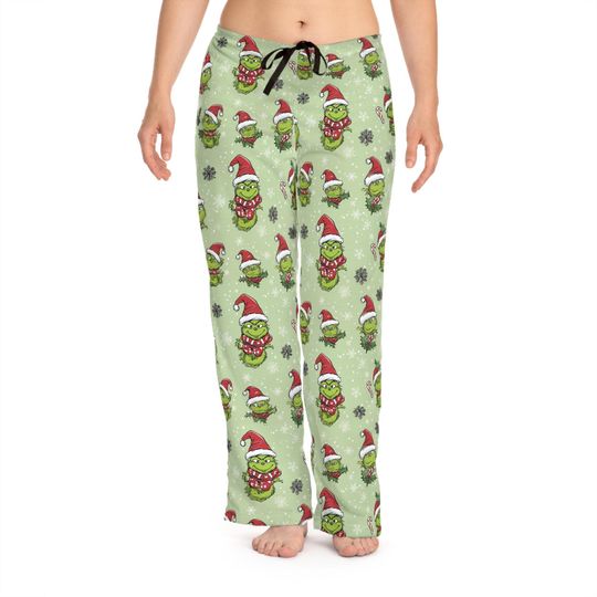 Christmas Pants Loungewear, Festive Gift Idea, Adjustable Waist PJs