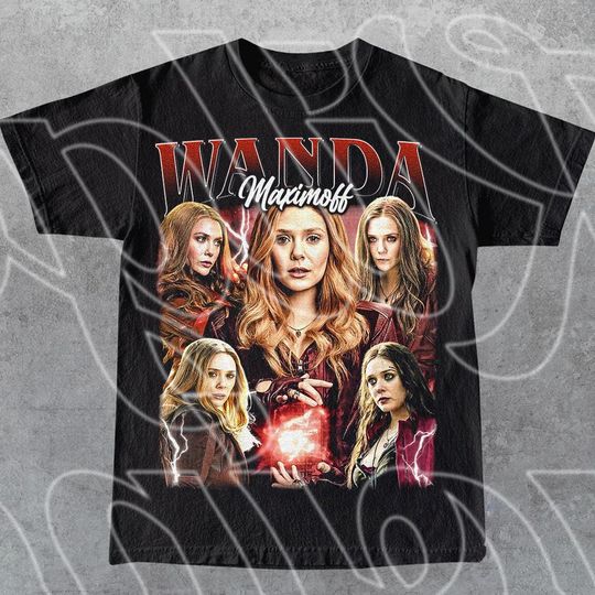 Limited Wanda Maximoff Vintage T-Shirt, Gift For Women and Man Unisex T-Shirt