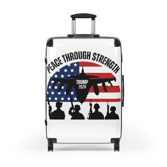 Donald Trump Suitcase, Patriotic Gift, Luggages, Trump 2024, American Flag, US Marine, US Airforce, US Navy, us Army, Retired Veteran Gift