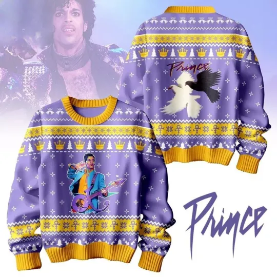 Prince Purple Limited Christmas Ugly Sweater