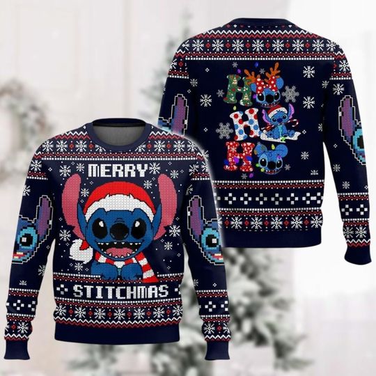 Christmas Stitch Ugly Sweater, Disney Trip Xmas Sweatshirt, Magic Kingdom Christmas Shirt, Family Christmas Sweatshirt, Gift For Fan