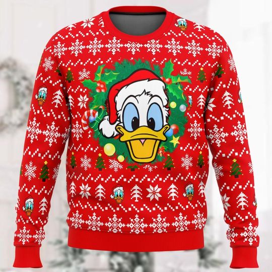 Christmas Donald Ugly Sweater, Magic Kingdom Christmas Sweatshirt, Disney Duck Xmas Shirt, Magic Kingdom Holiday Sweater, Gift For Fan