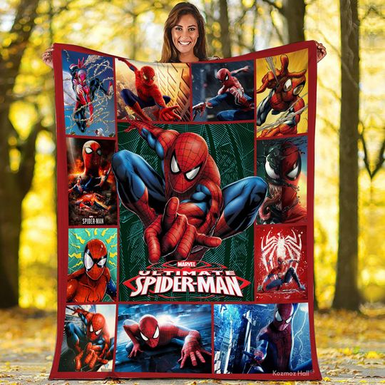 Spiderman Throw Blanket, Spiderman Throw Blanket For Couch Sofa, Avengers Superhero Blanket, Birthday Gifts, Christmas Gift