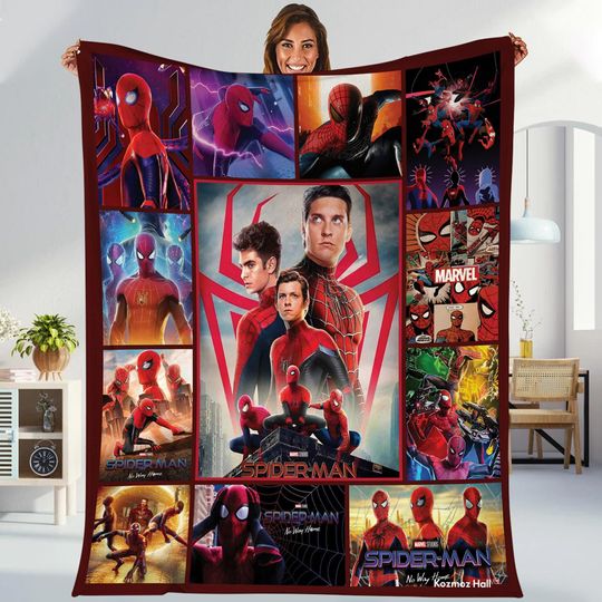 Spiderman Superhero Throw Blanket, Spiderman Blanket, Avengers Superhero Throw Blanket For Couch Sofa, Birthday Gifts For Boy
