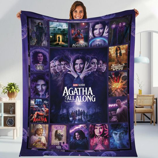 Agatha All Along Blanket, Superhero Show Blanket, Wandavision Avengers Blanket, Agatha All Along Show Blanket, Family Christmas Blanket Gift