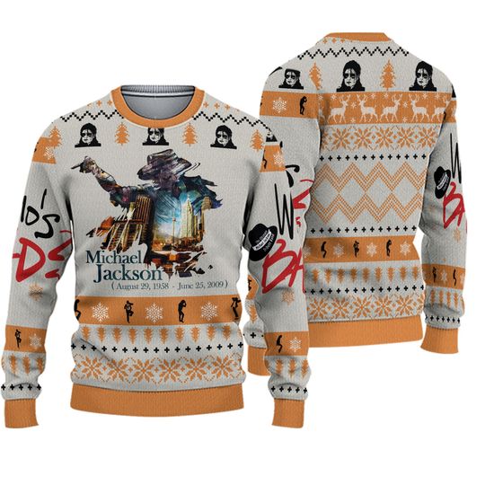 Michael Jackson August 29 1958 Whos Bad Ugly Christmas Sweater