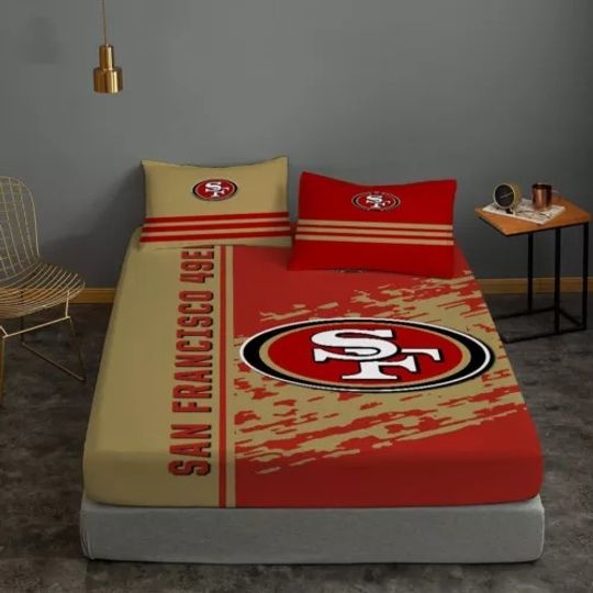 San Francisco 49ers Fitted Sheet Mattress Bedding Set