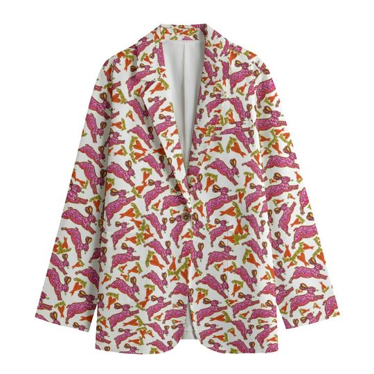 Women's Leisure Blazer, Easter Bunny, Easter Bunny Blazer, Easter Blazer, Bunny Blazer, Rabbits Blazer, Bunnies Blazer, gift