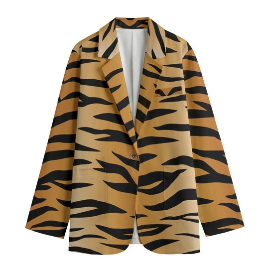 Discover Women's Leisure  Blazer, Tiger Blazer, Tiger print blazer, animal's print blazer, animal's print, wild blazer, wild animal, Tiger gif