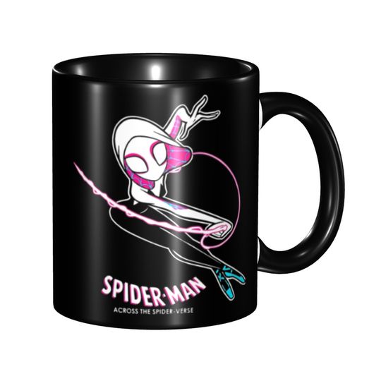 Spider Gwen Across The Spider Verse Coffee Mugs Novelty Spider-Gwen Tea Cups For Bedroom