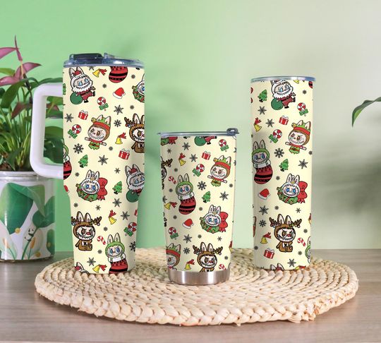 Labubu Christmas Tumbler Cute Labubu Monster Tumbler Merry Christmas Labubu Tumbler Cute Labubu Classic Pose Tumbler Christmas Gifts