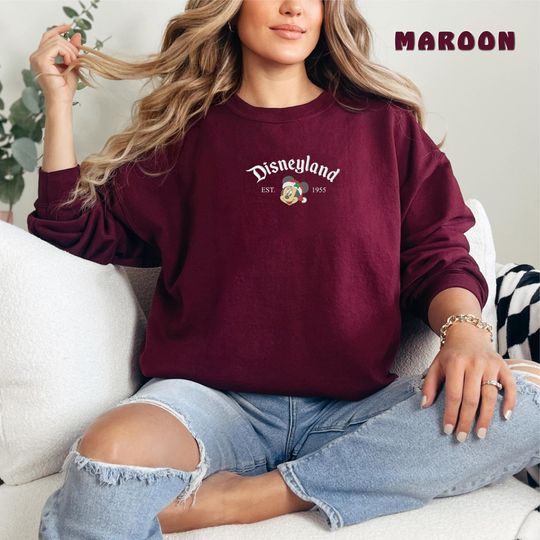Embroidered Disneyland Minnie Sweater, Cozy Disneyland 1995 Sweater, Vintage Disneyland 1995 Sweater, Disneyland Retro 1995 Sweater