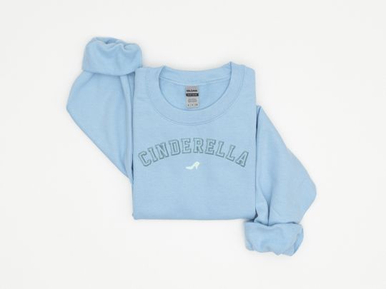 Cinde crewneck, Disney embroidered sweatshirt, Princess Sweatshirt, Disney Crewneck