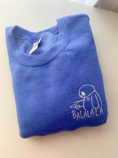 Balalalala | Big Hero 6 Embroidered Sweatshirt | Baymax Embroidered Sweatshirt | Disney Crewneck