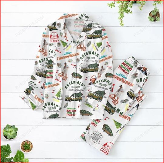 National Lampoon's Christmas Pajamas Set, Griswold Christmas Pajamas, Griswold Co Pajamas Set, Christmas Tree Farm Shirt, Family Pajamas Set