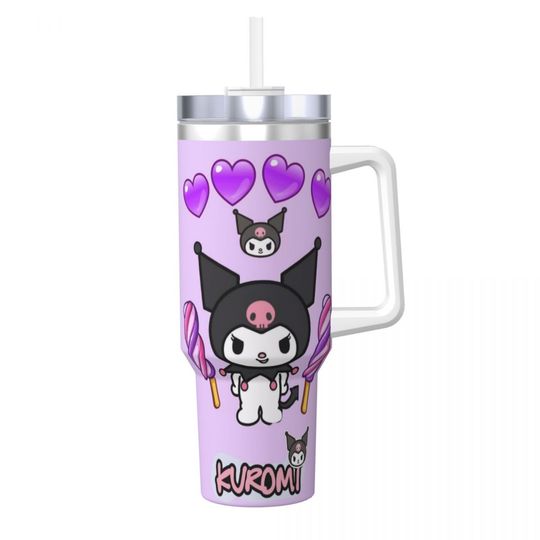 Sanrio Kuromi Kawaii Tumblers 40 oz With Handle | Christmas Gift
