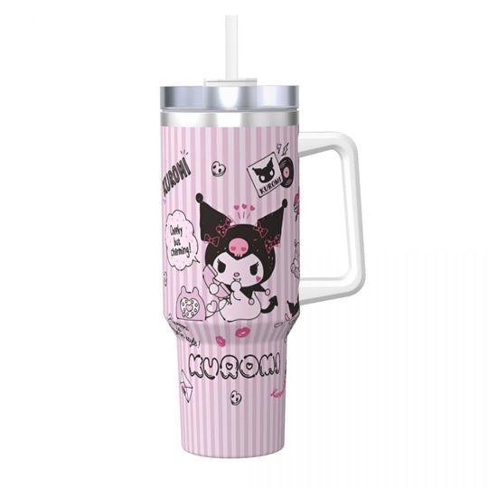 Sanrio Kuromi Kawaii Tumblers 40 oz With Handle | Christmas Gift