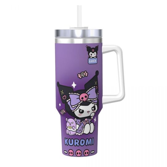 Sanrio Kuromi Kawaii Tumblers 40 oz With Handle | Christmas Gift