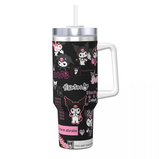 Sanrio Kuromi Kawaii Tumblers 40 oz With Handle | Christmas Gift