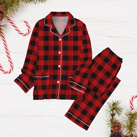 Matching Christmas Pajamas Family, Christmas Plaid Holiday Pajamas, Matching Couple Pajamas Set, Christmas Pajamas For Party
