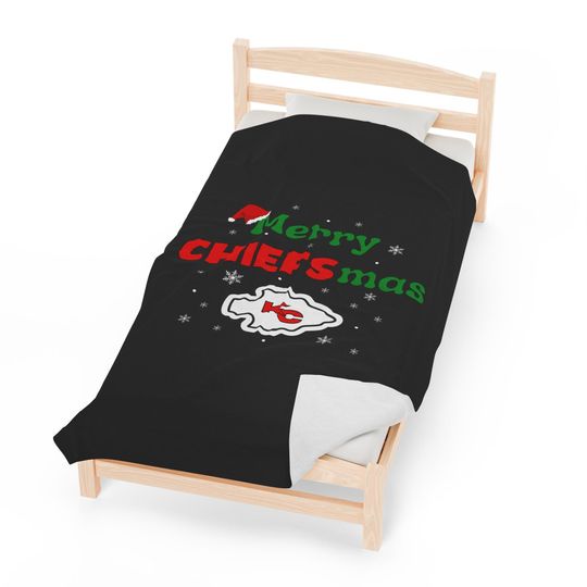 Kansas City Chiefs Merry Chiefsmas Fleece Blankets